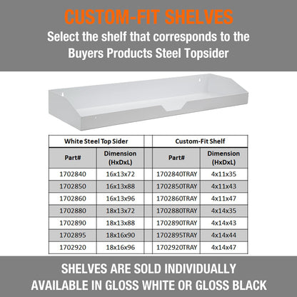  Buyers Products Plateau De Boîte à Outils En Acier Blanc Topsider De 45,7 X 40,6 X 223,5 Cm