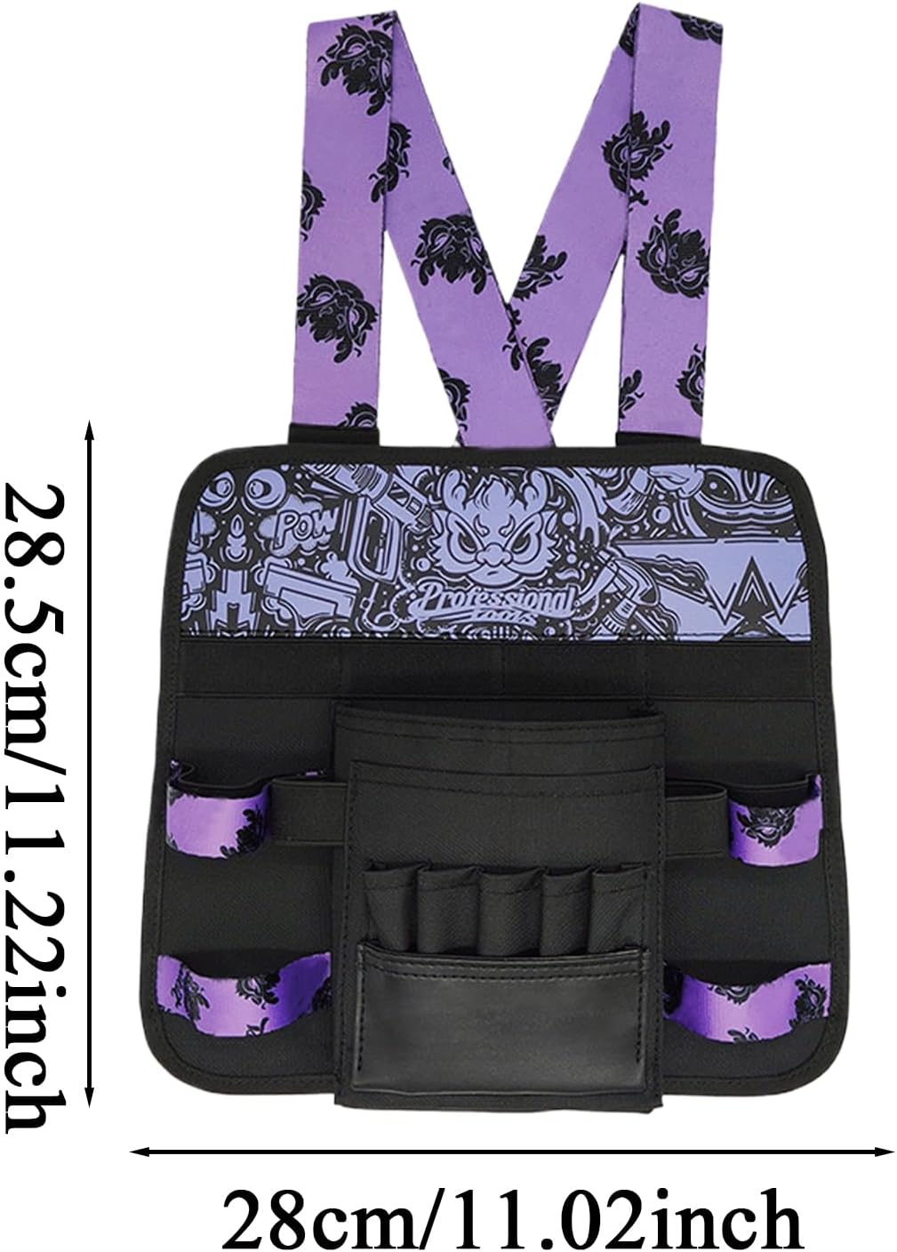 GENERIC Sac à Outils De Voiture – Pochette En Tissu Oxford De Grande Capacité, Bandoulière Amovible, étui Professionnel Pour équipement De Teinture, Fonction D'entretien Du Véhicule, Catégorie De Stockage De