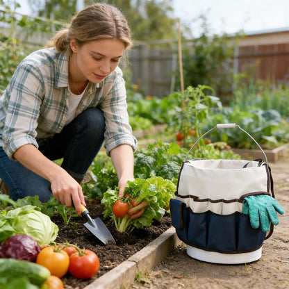  Accessoire De Jardinage Idéal Pour L ' Organisation Des Outils Tissu 600D Résistant à L ' Eau Et Plusieurs Poches De Rangement Étui à Outils De Jardin