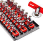  Ernst Manufacturing Plateau à Douilles 8" 3 Rails, Rouge - Entraînement 1/4", 3/8", 1/2"