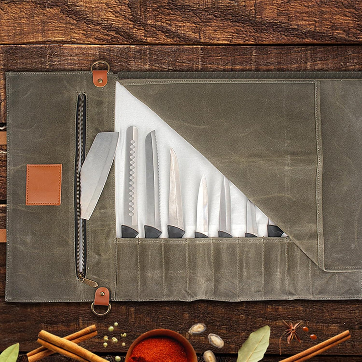  Sac à Outils De Grande Capacité Avec Poignée Ergonomique Et Sangle Réglable Pour Chefs Professionnels Et Amateurs De Cuisine