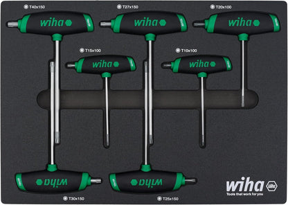  Wiha 36489 Lot De 7 Plateaux SoftGrip Dual Drive Torx Avec Poignée En T