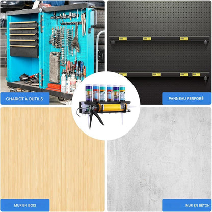  Rangement Pour Embouts De Colle - Support Organisateur Murale Pour Applicateurs De Colle | Rangement Pour Outils De Professionnels En Rénovation Et Maintenance