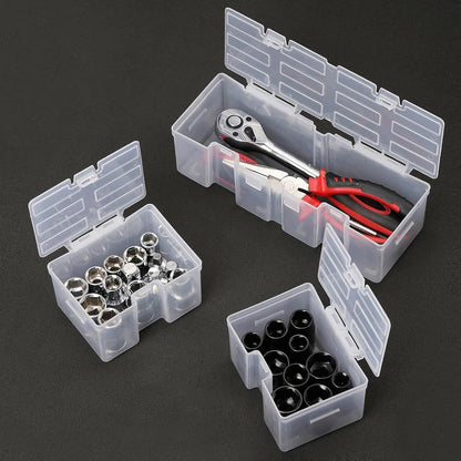 GENERIC Boîte De Rangement Amovible, Organiseur De Petites Pièces, Récipient à Outils Avec Poignée, Vis Et écrous, Empilable, étui De Rangement Pour Outils Avec Accès Facile, Organisateur De Pièces Pour