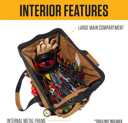  Carhartt Onsite Sac à Outils Durable, Résistant à L'eau, Sac De Rangement Pour Outils, Lourd, 40,6 Cm, 30 Poches, Noir