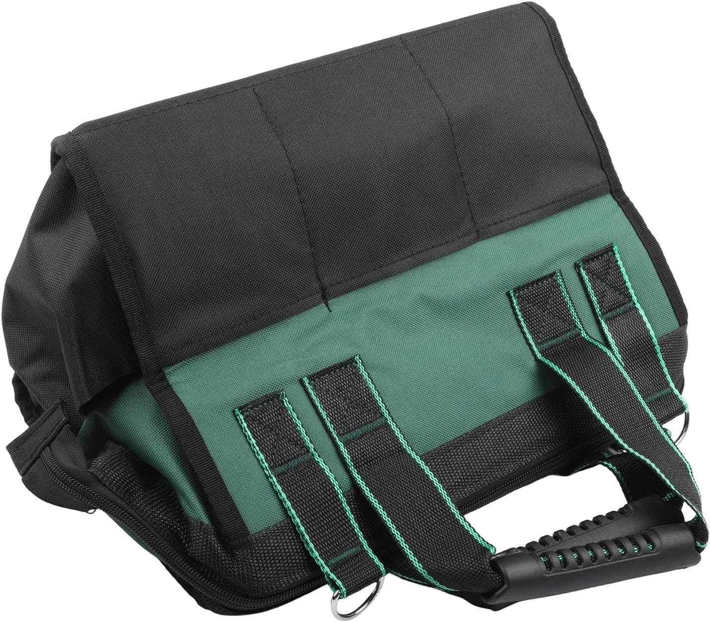  Sac à Outils Robuste Vert De 40,6 Cm Avec Plusieurs Compartiments Et Sangle Rembourrée Pour Un Transport Facile (B)