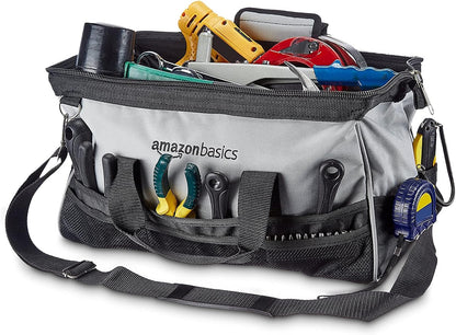  Amazon Basics Sac à Outils, 40.6 Cm, Gris,noir