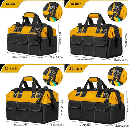  Sac à Outils Portable Pour Homme - Large Ouverture - Rangement Oxford - Sac à Main Pour Tournevis - Étanche