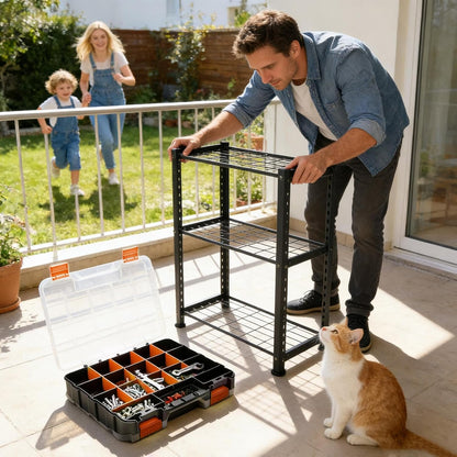 GENERIC Organisateur De Vis - Boîte Avec 34 Compartiments,Organisation D'Outils Pour Petites Pièces,pour Écrous Clous Perles Boulons Composants Électroniques Garage Et Atelier