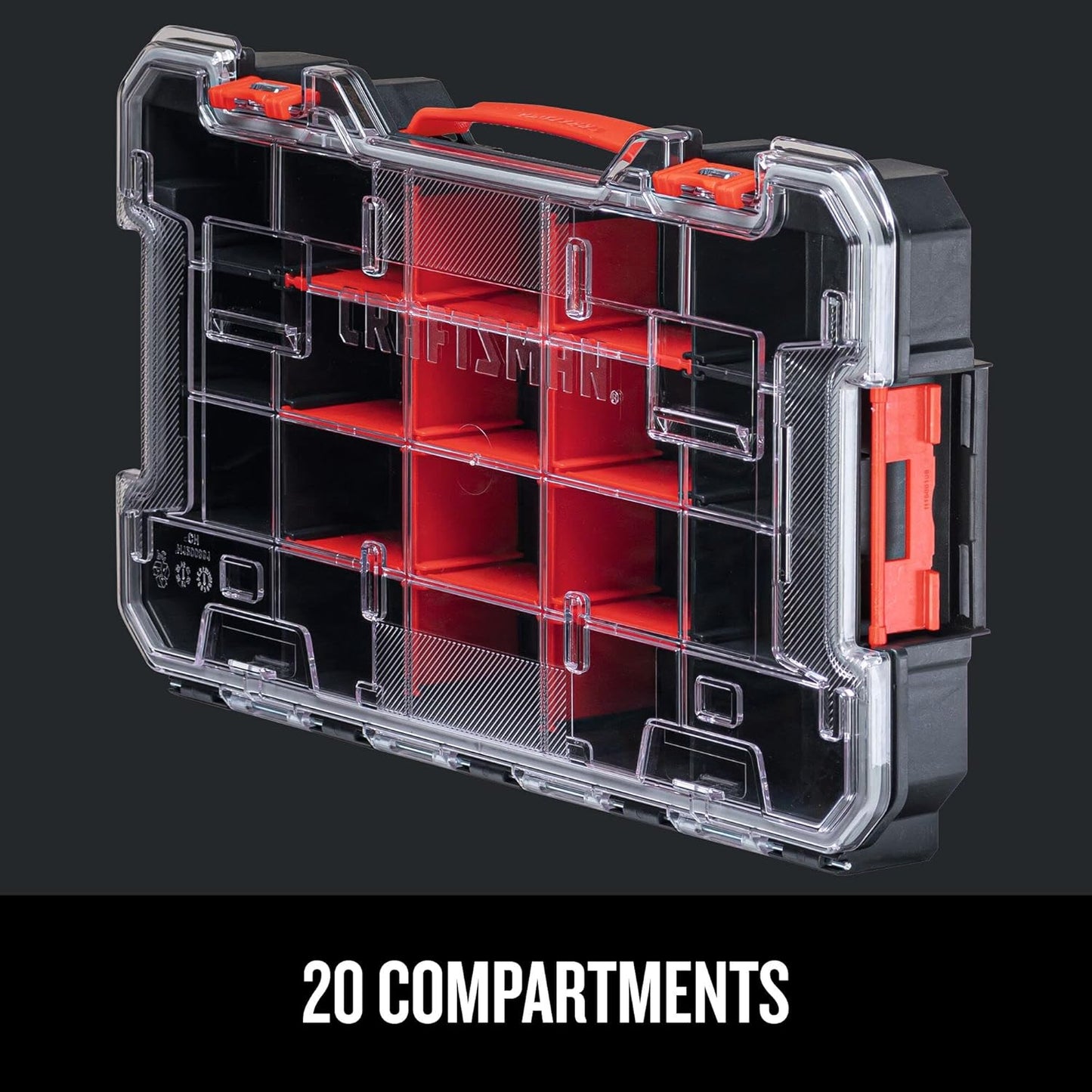  Craftsman Versastack CMST17828 Organiseur En Plastique Pour Petites Pièces 20 Compartiments, Rangement