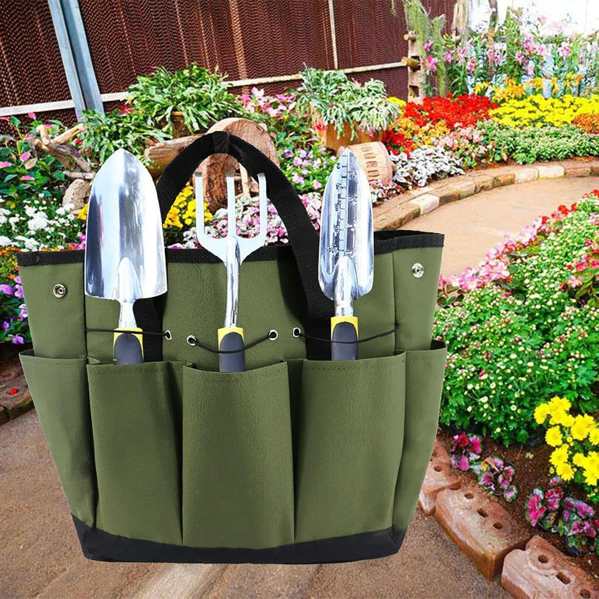  Sac De Rangement Pour Outils De Jardin | Sac De Rangement Robuste Pour Outils De Jardin Avec Poches - De D'outils De Oxford Robuste, Sac à De à Genoux, Organisateur