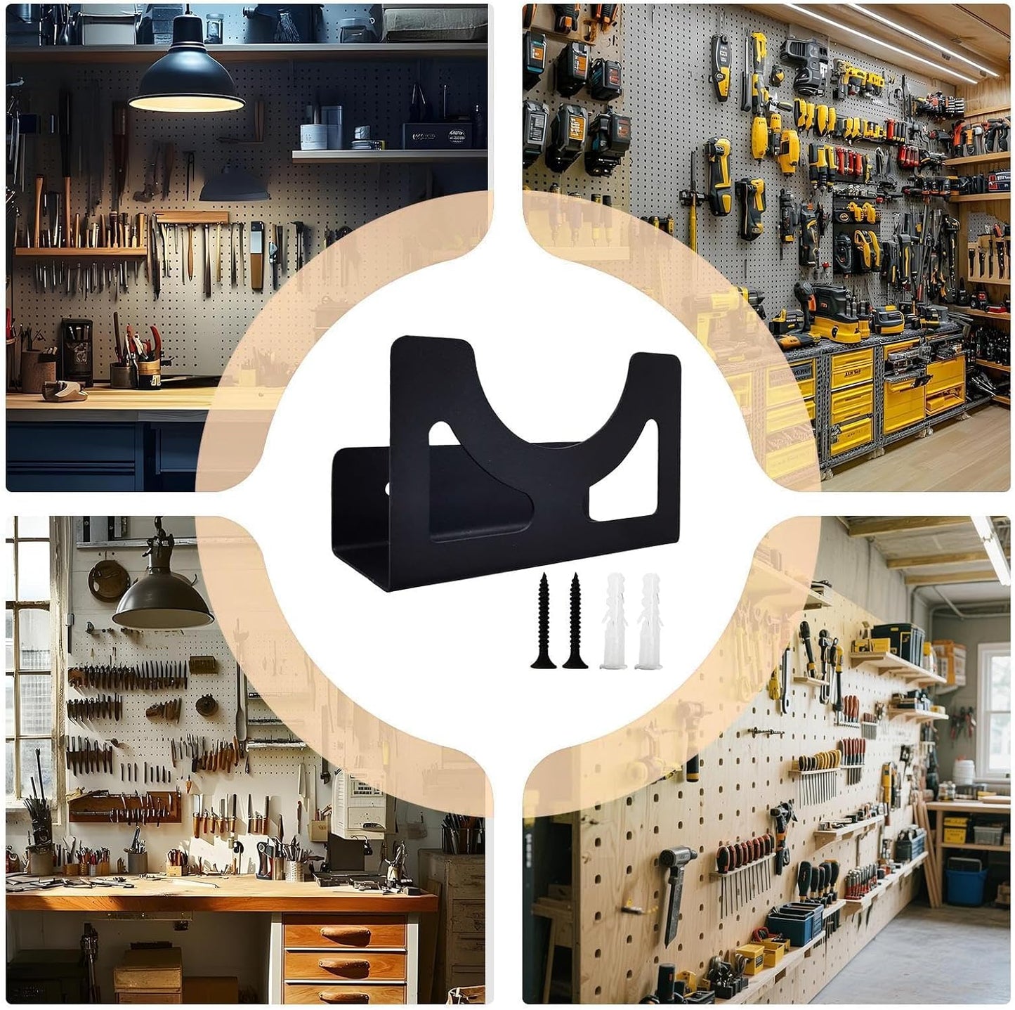  Support Pour La Meuleuse D'Angle | Support De Meuleuse D'Angle Fixation Murale - Organisateur Sécurisé Polyvalent En Fer Pour Outils Électriques Ponceuses Perceuses