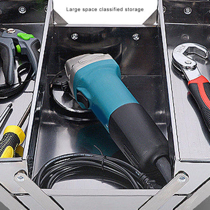  Boîte à Outils En Porte-à-faux, Boîte De Rangement D'outils Extensible En Acier Inoxydable à 2 Niveaux De Niveau 3