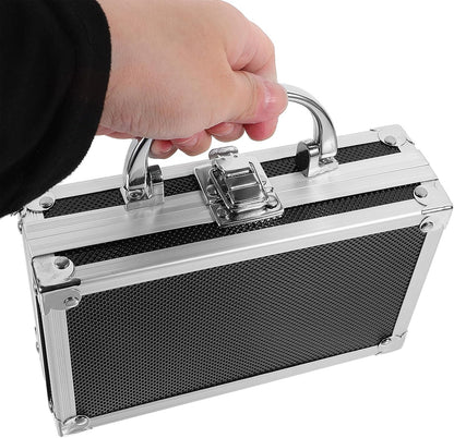  ULTECHNOVO Boîte à Outils De Voyage Portable En Alliage D'aluminium Mousse Antichoc, Mallette Noire Pratique Pour Rangement Et Organisation D'outils De Travail