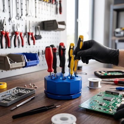  Support De Rangement En Alliage D'aluminium Pour Tournevis, Pince à épiler, Micros à Puce Pour Organiser Vos Outils
