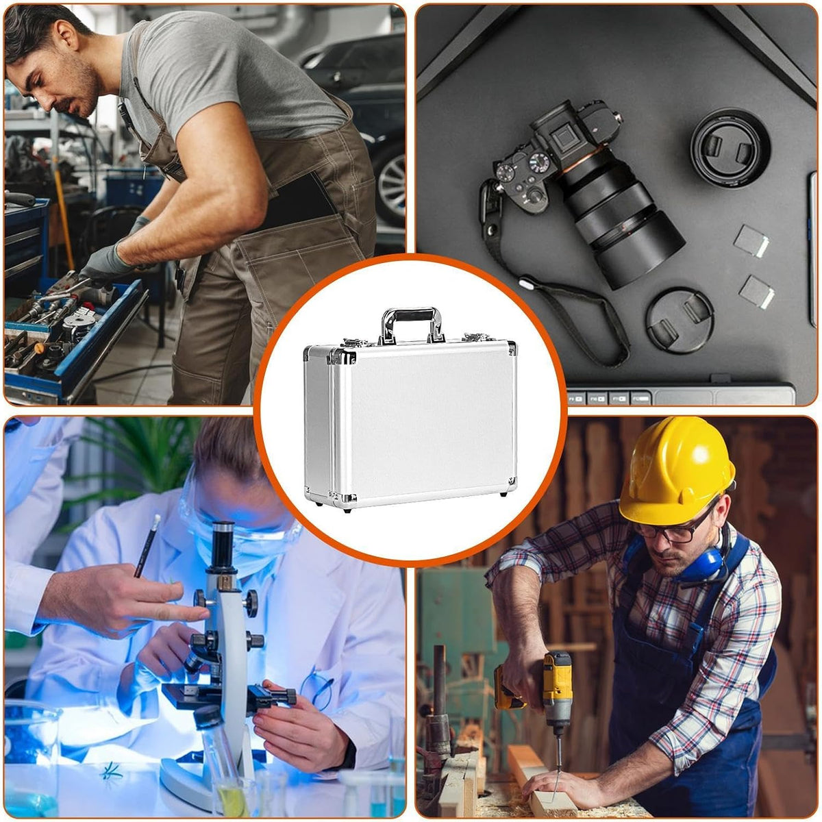 GENERIC Boîte De Rangement à Outils Polyvalente, Boîte De Rangement Pour Outils Portable, Boîte De Rangement à Outils En Aluminium, étui De Rangement Polyvalent Avec Poignée Ergonomique Pour Divers Outils