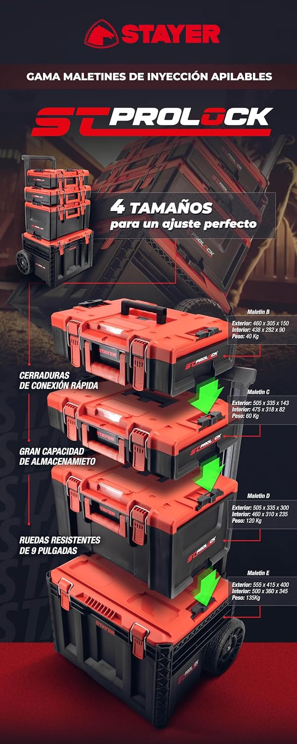  Stayer Mallette Empilable C Pour Composition St PROLOCK
