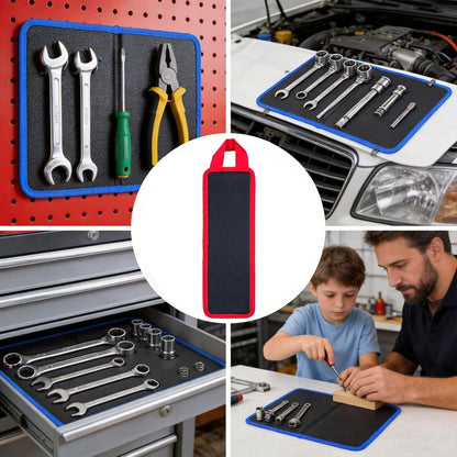  Tapis De Support Magnétique Pour Outils – Plateau De Rangement Magnétique Avec Poignées | Tapis De Rangement Flexible Pour Réparation De Voiture, Atelier, Jardin, Outillage, Construction, Amélioration