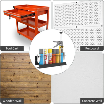  Support Pour Tube De Mastic - Rack De Rangement Pour Cartouches - Support Mural Pour Cartouches Et Aérosols Garage Atelier