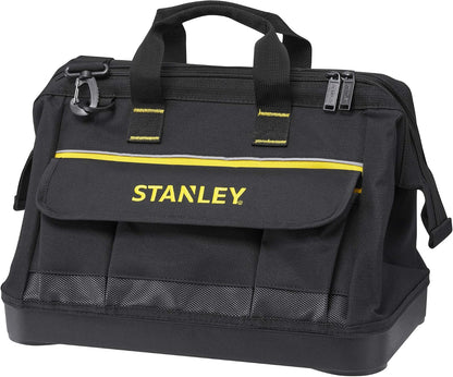  Stanley 1-96-183 Sac À Outils En Tissu 600 X 600 Deniers - Multi-Compartiments - Sangle Bandoulière & 090948 Clé à Molette MaxSteel 30 X 200 Mm