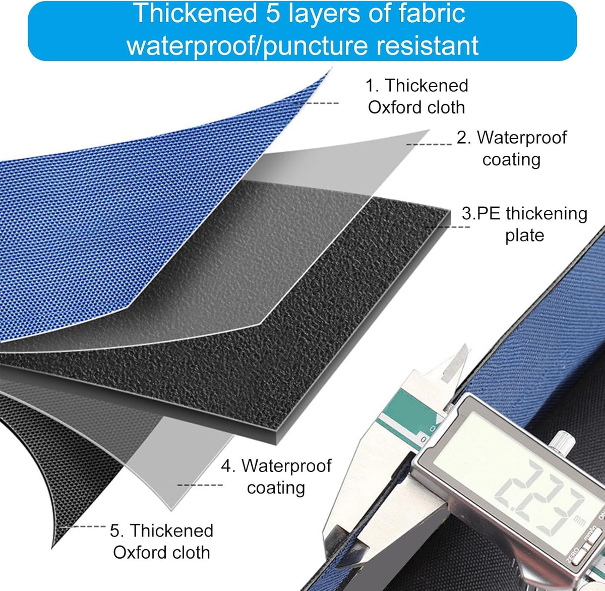  Sac à Outils De 40,6/45,7/58,4 Cm Avec Bandoulière Réglable, Sac De Rangement Pour Outils De Grande Capacité