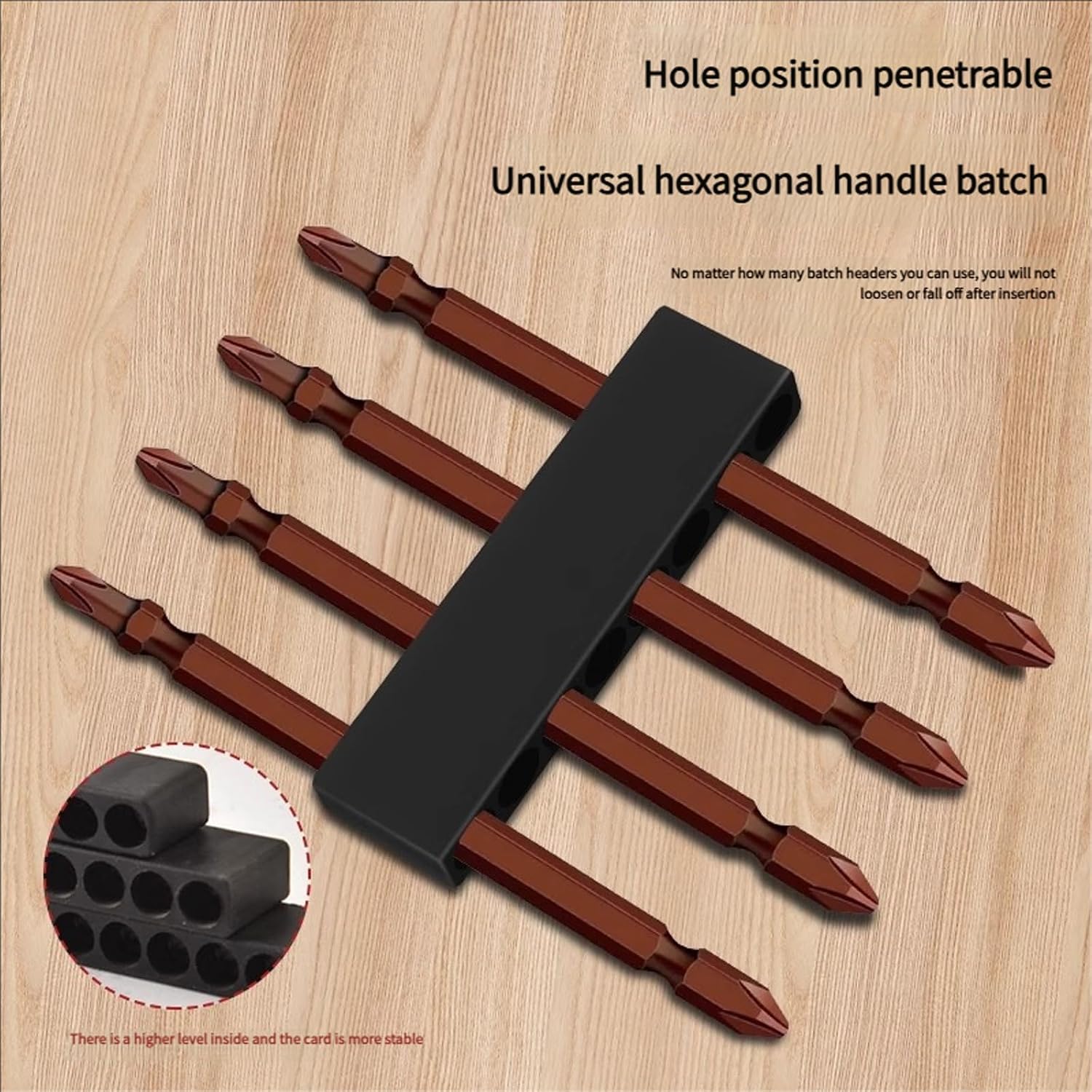  Boîte De Rangement Pour Accessoires De Conducteur De 6,35 Mm Pour Organisation Des Outils, Design Léger Et Pratique, Bandes De Gestion D'embouts D'outils Professionnels
