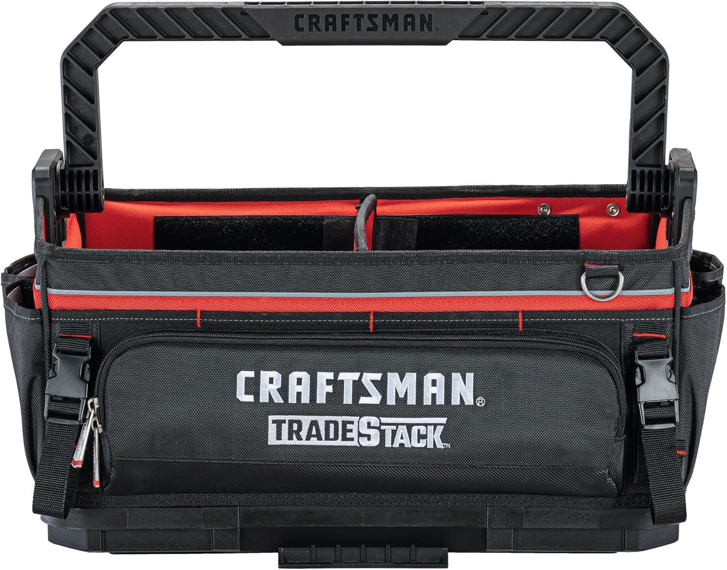  CRAFTSMAN Trade STACK CMST21451 Sac à Outils Avec Fermeture éclair, 56,8 Cm, Polyester, Noir/rouge