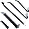  Relaxdays Pied-de-biche Lot De 5 Pièces, Levier Hexagonal, Grand Arrache-clou, En Acier, Noir