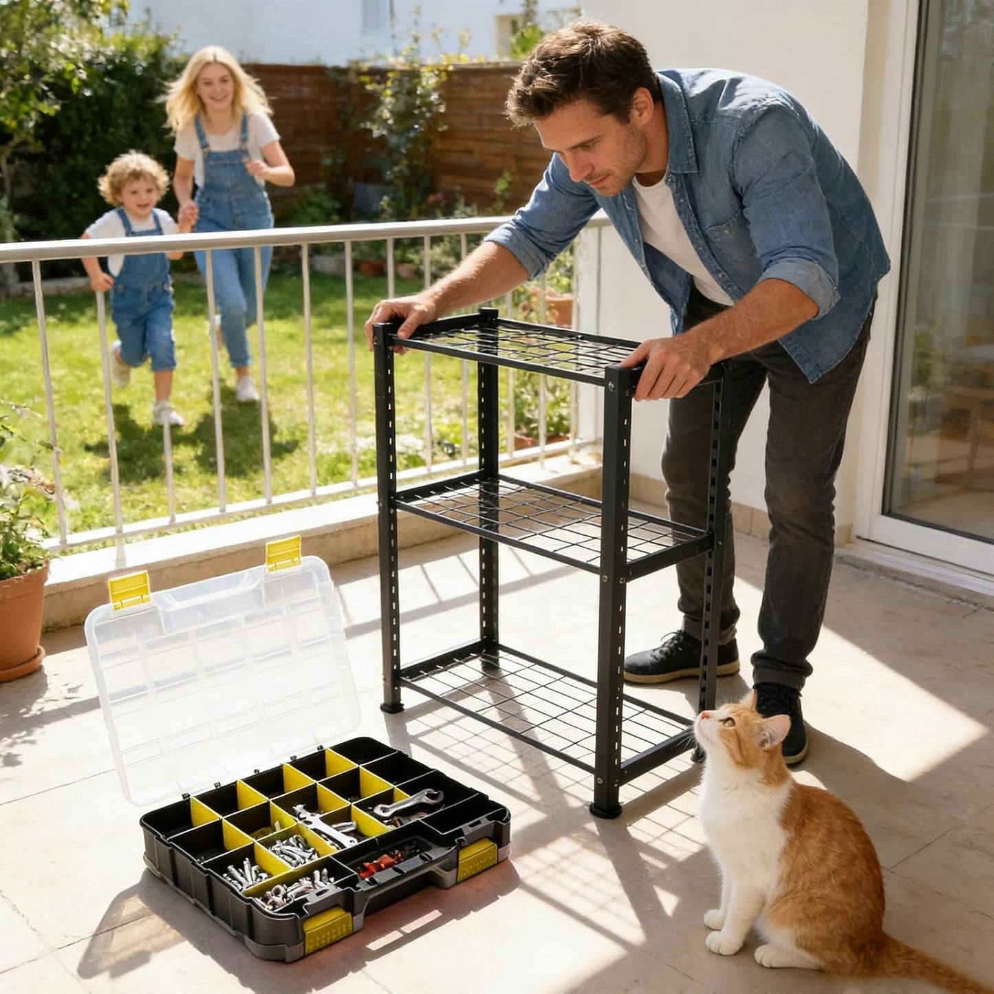 GENERIC Boîte De Rangement Pour Vis, 34 Compartiments, Organiseur De Taille Moyenne Pour Boulons, Clous, Rangement, Boîte à Outils Pour Garage, Atelier, Organiseur Polyvalent Pour Usage Domestique Et