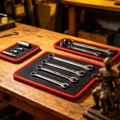  Tapis Magnétique Pour Outils – Organiseur De Pièces Antidérapant | Tapis à Outils Magnétique Antidérapant Flexible | Pour Mécanicien, Atelier, Réparation Automobile, Garage, Tournevis, Clés, Boulons