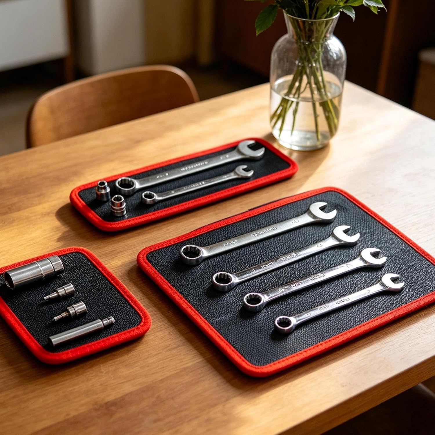 GENERIC Coussinets Magnétiques Pour Outils, Organisateur De Pièces Magnétiques Souples Et Antidérapantes | Tapis D'outils Magnétiques Pour Mécanicien – Pour Atelier, Réparation Automobile, Voiture, Garage