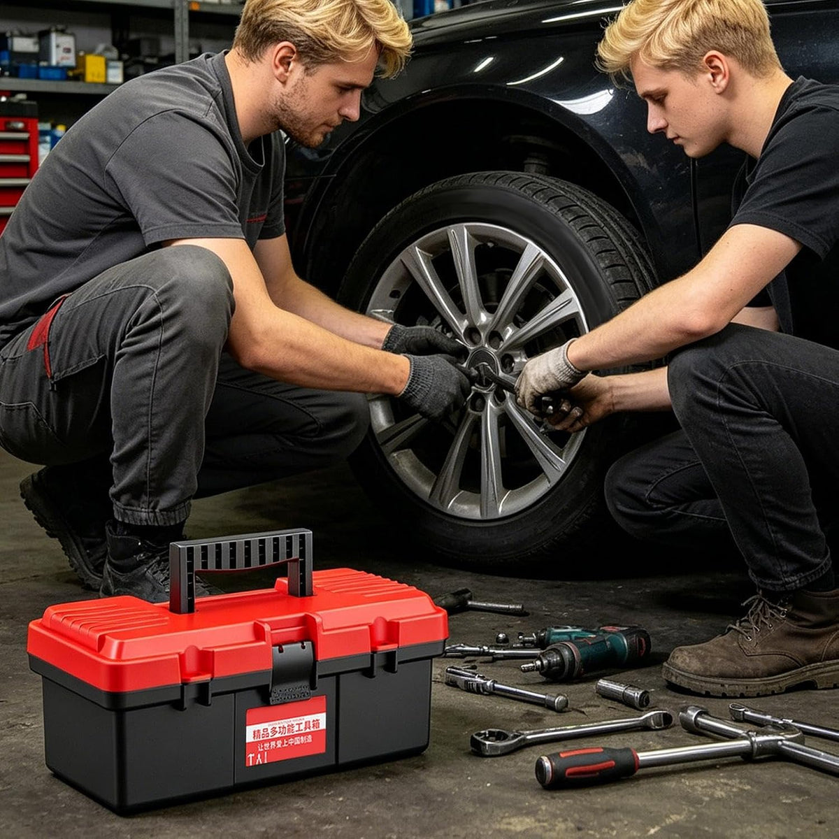  Boîte à Outils Manuelle - Portable Compacte À Accès Facile Avec Poignée Robuste,Rangement D'Outils Pour Entretien Et Bricolage Domestique | Pour Voiture Maison Bureau Atelier Garage Voyages