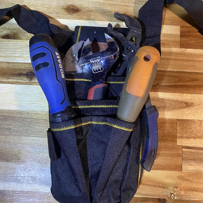  Ceinture à Outils Multifonctionnelle Pour électricien, Sac De Taille Réglable, Tissu Polyester Robuste Avec Plusieurs Poches Utilitaires, Organiseurs D'outils En Polyester