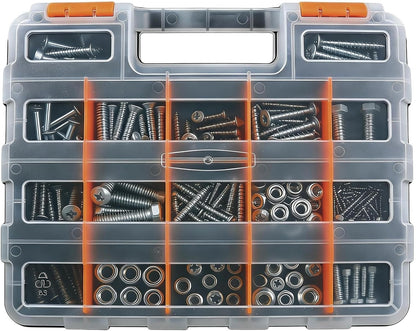 GENERIC Organisateur De Vis - Boîte Avec 34 Compartiments,Organisation D'Outils Pour Petites Pièces,pour Écrous Clous Perles Boulons Composants Électroniques Garage Et Atelier