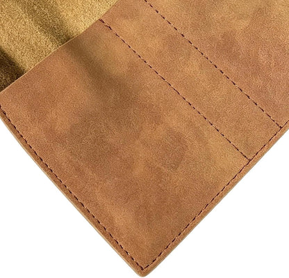 GENERIC Rouleau à Outils En Cuir, Pochette De Rangement Portable, 39 X 24 Cm, Sac De Rangement En Cuir Synthétique Avec 5 Emplacements, Porte-outils De Style Rétro, Style Utilitaire Professionnel Minimal