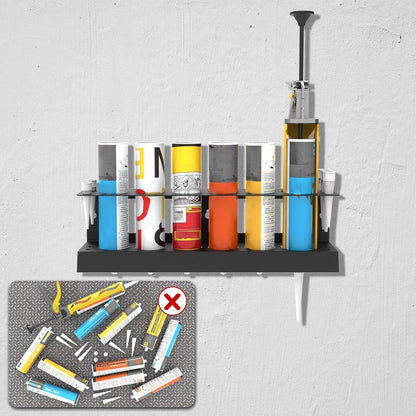  Support Pour Tube De Mastic - Rack De Rangement Pour Cartouches - Support Mural Pour Cartouches Et Aérosols Garage Atelier