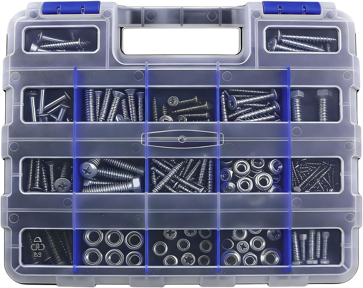 GENERIC Organisateur De Vis - Boîte Avec 34 Compartiments,Organisation D'Outils Pour Petites Pièces,pour Écrous Clous Perles Boulons Composants Électroniques Garage Et Atelier