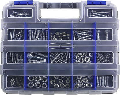 GENERIC Organisateur De Vis - Boîte Avec 34 Compartiments,Organisation D'Outils Pour Petites Pièces,pour Écrous Clous Perles Boulons Composants Électroniques Garage Et Atelier