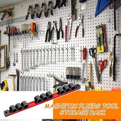  XIAOXIAOYU Organisateur De Tournevis Magnétique | Porte-outils Pour Clés | Support De Rangement Pour Pinces, Clés, Tournevis, Rail De Rangement à 9 Trous Pour Outils à Main