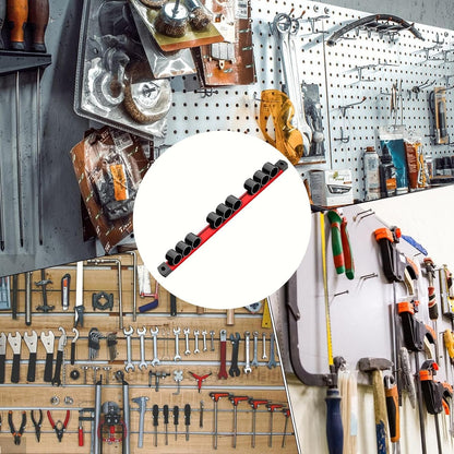  XIAOXIAOYU Organisateur De Tournevis Magnétique | Porte-outils Pour Clés | Support De Rangement Pour Pinces, Clés, Tournevis, Rail De Rangement à 9 Trous Pour Outils à Main