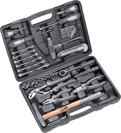  Mallette à Outils KWB En Plastique Dur Et Robuste De 63 Outils De Qualité Supérieure. Equipement Essentiel Pour Les Usages Quotidien Et/ou D'atelier