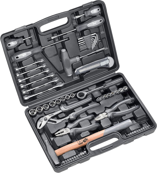  Mallette à Outils KWB En Plastique Dur Et Robuste De 63 Outils De Qualité Supérieure. Equipement Essentiel Pour Les Usages Quotidien Et/ou D'atelier