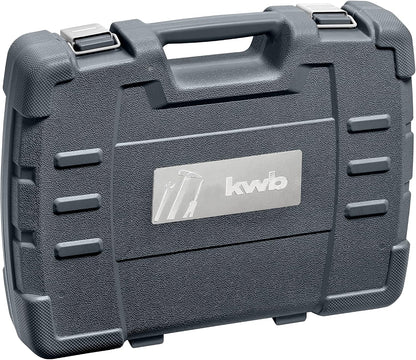  Kwb Mallette à Outils En Plastique Dur Robuste, Y Compris Un Set D'outils De 65 Pièces De Haute Qualité, Constituant L'équipement De Base Parfait Pour Le Ménage, L'atelier Ou L'utilisation Mobile