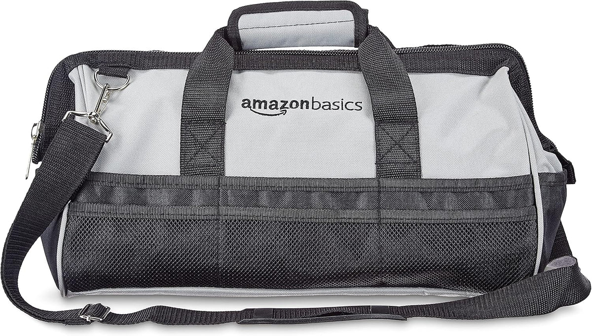  Amazon Basics Sac à Outils, 40.6 Cm, Gris,noir