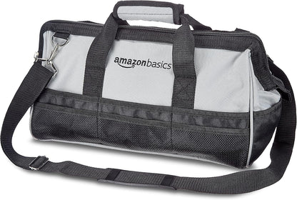  Amazon Basics Sac à Outils, 40.6 Cm, Gris,noir