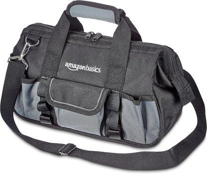  Amazon Basics Sac à Outils, 40.6 Cm, Gris,noir